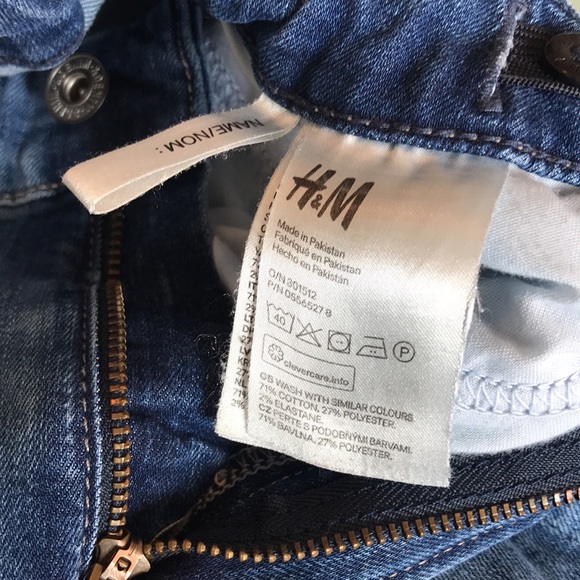 Girls Size 13/14 Light Distressed Holes Denim Jeans, H&M - Picture 11 of 14